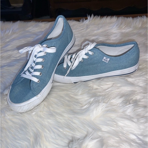 Hurley Carrie Chambray Denim blue canvas sneaker woman’s size 8.5 - Picture 1 of 7